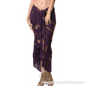 LA LEELA Rayon Tie Dye Beach Cover Up Swimsuit Swimwear Wrap Pareo Womens Sarong 78X43 B07P5FND9T